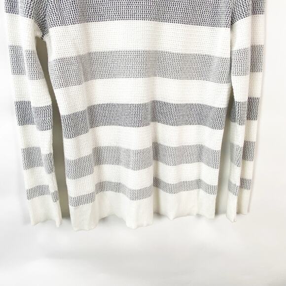 2/$30 Stitch Fix Market and Spruce Large Womens Gray White Stripe Tawnee Sweater - Picture 4 of 9